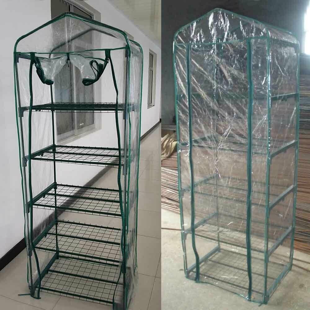 Kleine Kas Tas Tuin Plant Cover Clear Pvc Plastic Growbag Doos 4 / 5 Tier Groeiende Tenten Geen Stand