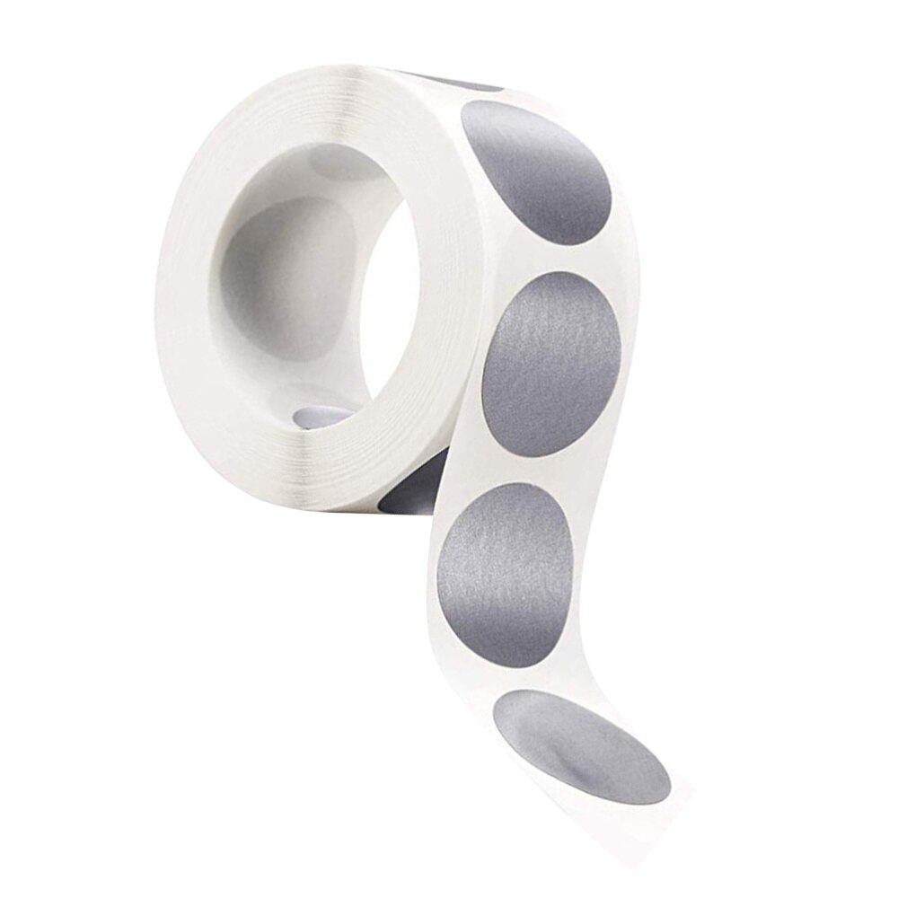 1 Roll 300pcs Scrape DIY Adhesive Sticker Round Label Paper Decals Silver Bag Stickers Party Favor