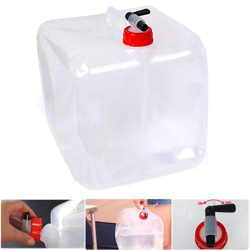 10L/20L Collapsible Water Container Emergency Water Storage Bag Outdoor Survival R3ME