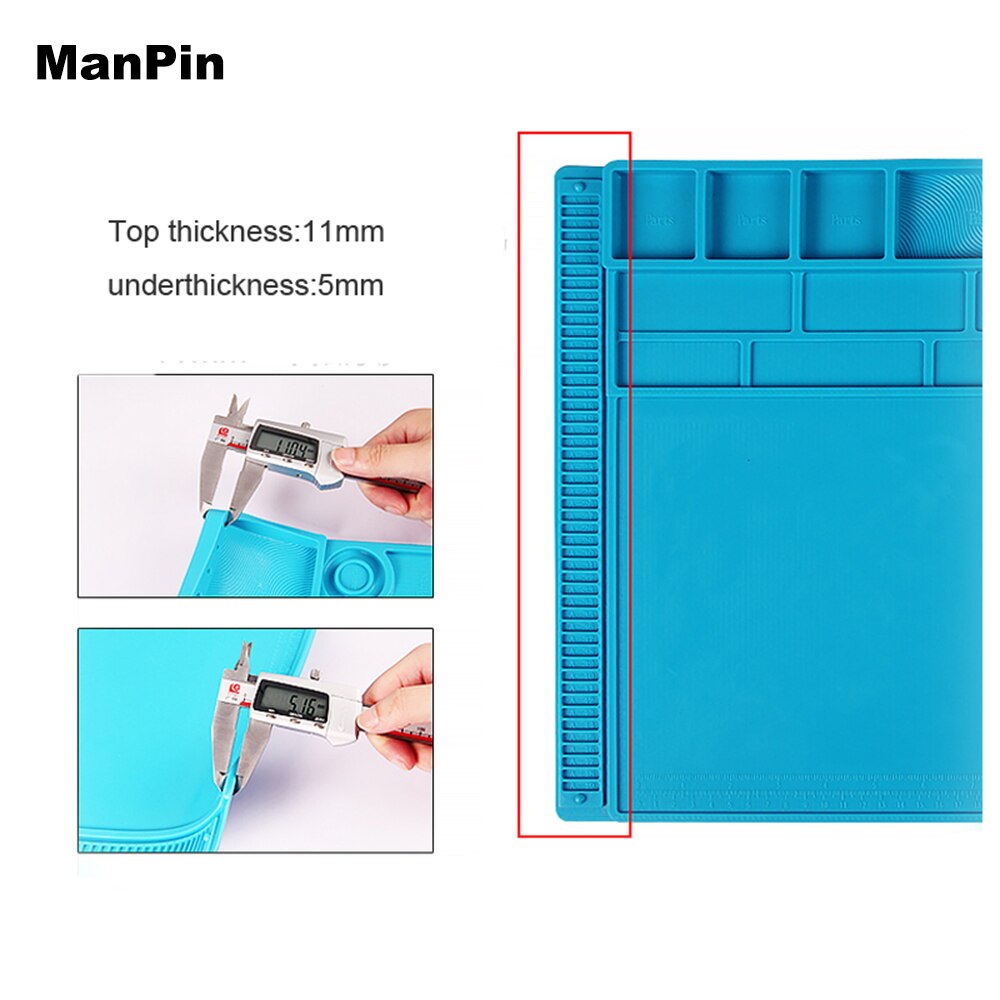 Magnetische Antistatische Esd Warmte Isolatie Werken Mat Bga Pcb Soldeerbout Siliconen Pad Mobiele Telefoon Computer Scherm Reparatie Tool