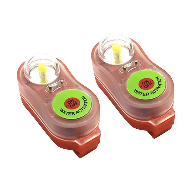 2 Stuks Surfen Reddingsvest Licht Led Lithium Zwemvest Licht Marine Positie Indicator Licht Kano Kajak Self-Verlichting: Default Title