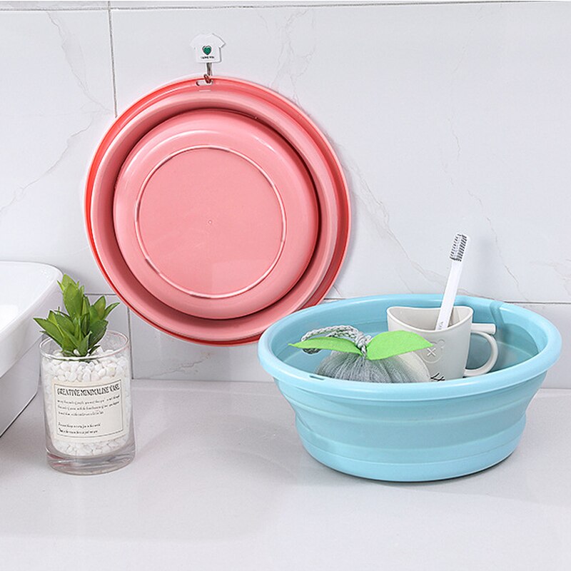 Folding Basin Kitchen Small Items Camping Supplies Housewares Household Cleaning Foldable Laundry Tub Bowl for Washing Durables