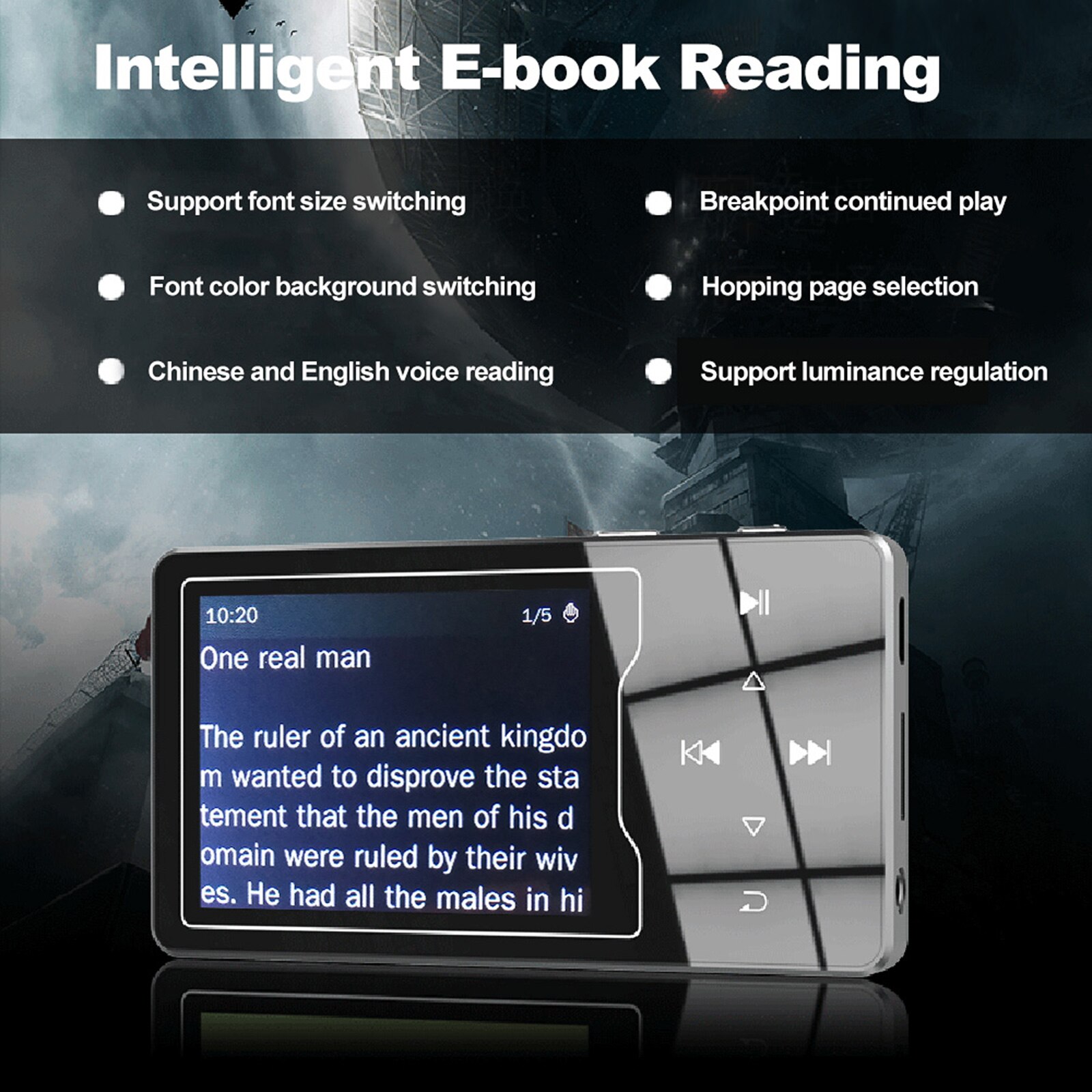 RUIZU D08 8GB MP3 MP4 Digital Player 2.4 Inch Music Player Lossless Audio Video Player FM Radio Recording E-book with Headphone