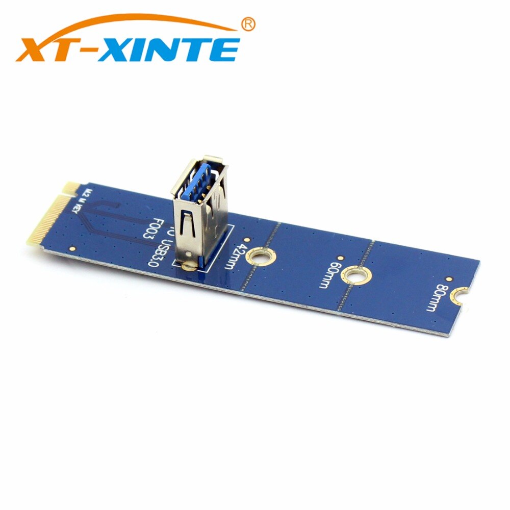 XT-XINTE M.2 to PCI-E X16 Slot Transfer Card Mining Pcie Riser Card VGA Extension Cable Minner Extender Graphics Adapter Card