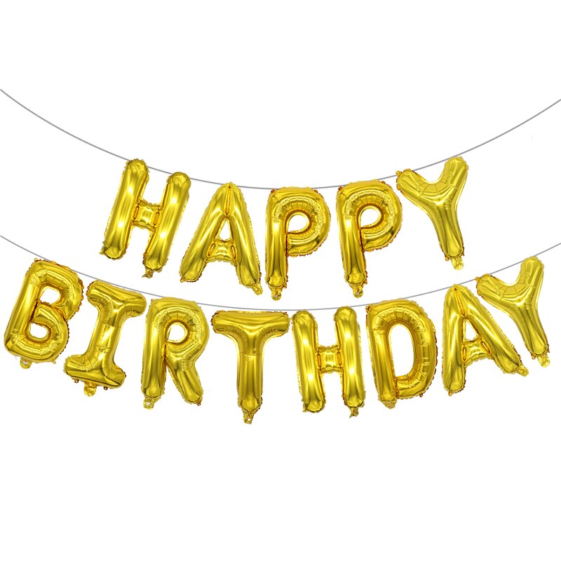 13Pcs Happy Birthday Balloons Foil Letter Balloon Birthday Party Decorations Kids Adult Birthday Balloons Alphabet Balloons set