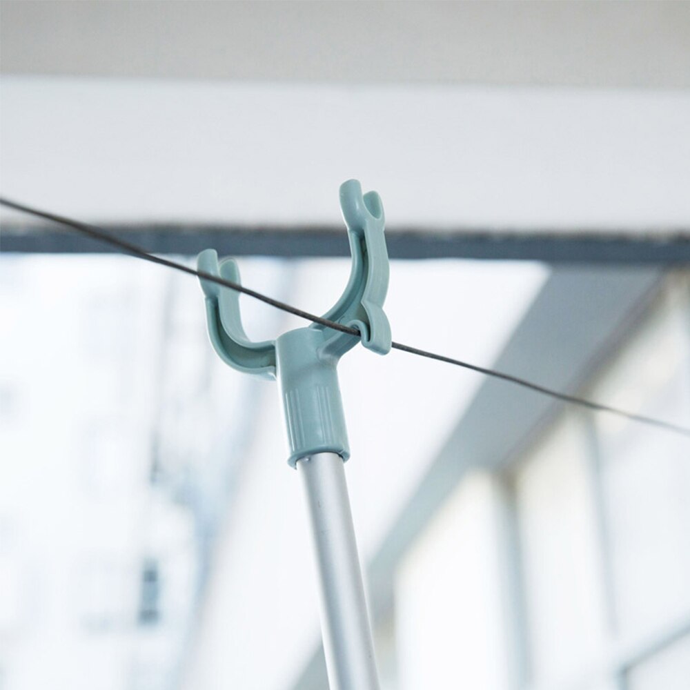 Ropa tenedor retráctil ajustable práctica resistente de aluminio para muebles del hogar soporte de barra de ropa estante de ropa aireado tenedor