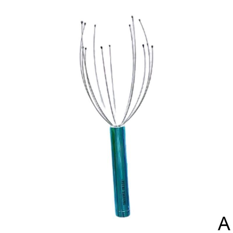 Hoofdmassage Klauw Elektrische Vibrerende Oplaadbare Octopus Vorm 8-Claw Massager Gezondheidszorg Ontspanning Vermoeidheid Stress Tool: blue