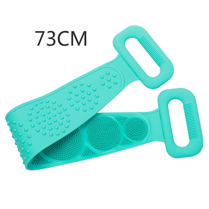 Silikon Zurück Wäscher Weiche Luffa Schlecht Handtuch Schlecht Gürtel Körper Peeling Massage Für Dusche Körper Reinigung Schlecht Dusche Gurt: Grün 73cm