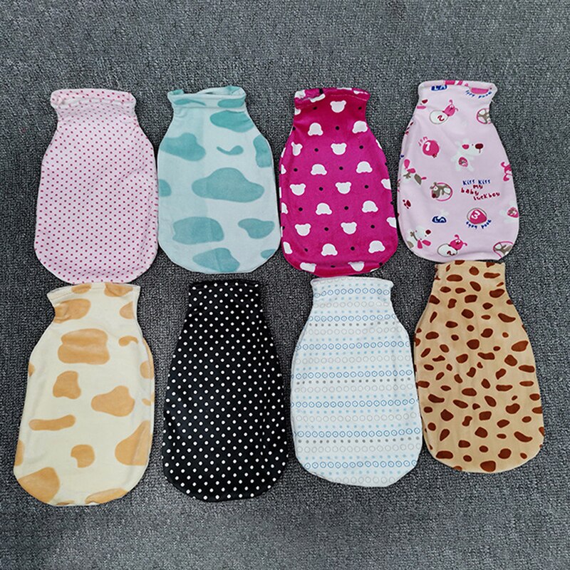 1Pc Water Bottle Bag Coral Fleece Doek Houden Warme Zachte Thuis Ontspannen Willekeurige S/M/L