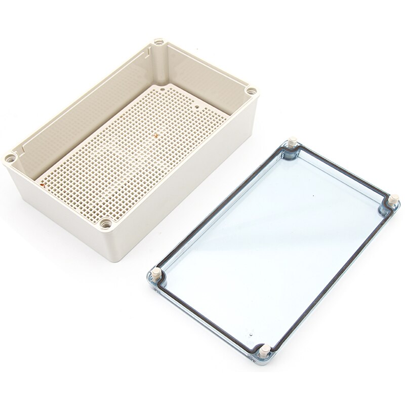 IP67 Waterdichte Plastic Abs Behuizing Voor Elektronica Met Montage Board Elektrische Transparante Cover Behuizing Junction Box Case: 250x150x100mm clear