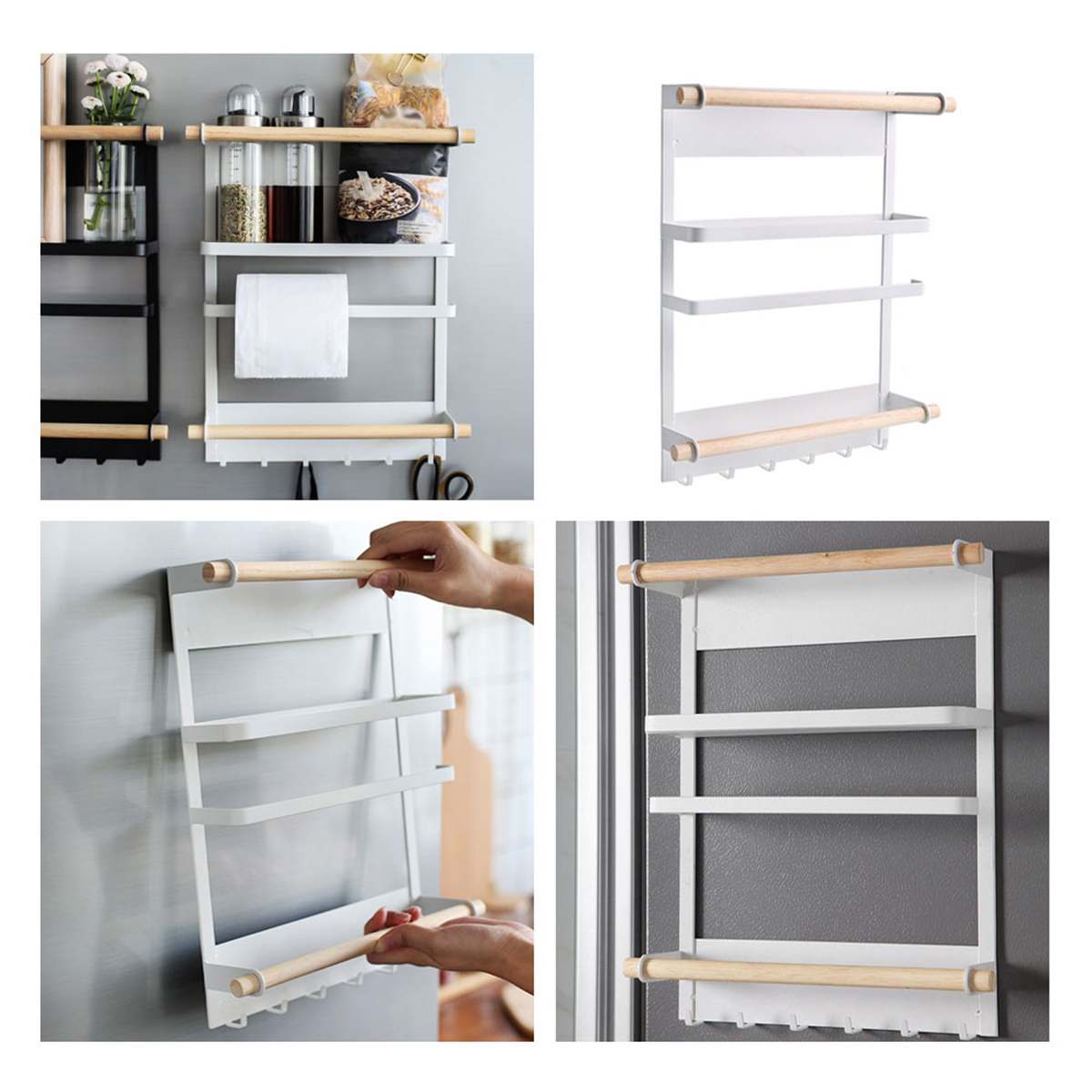 Magnetic Refrigerator Rack Multipurpose Side Shelf Sidewall Spice Space Storage Crack Fridge Kitchen Organizer Suppliers Holder