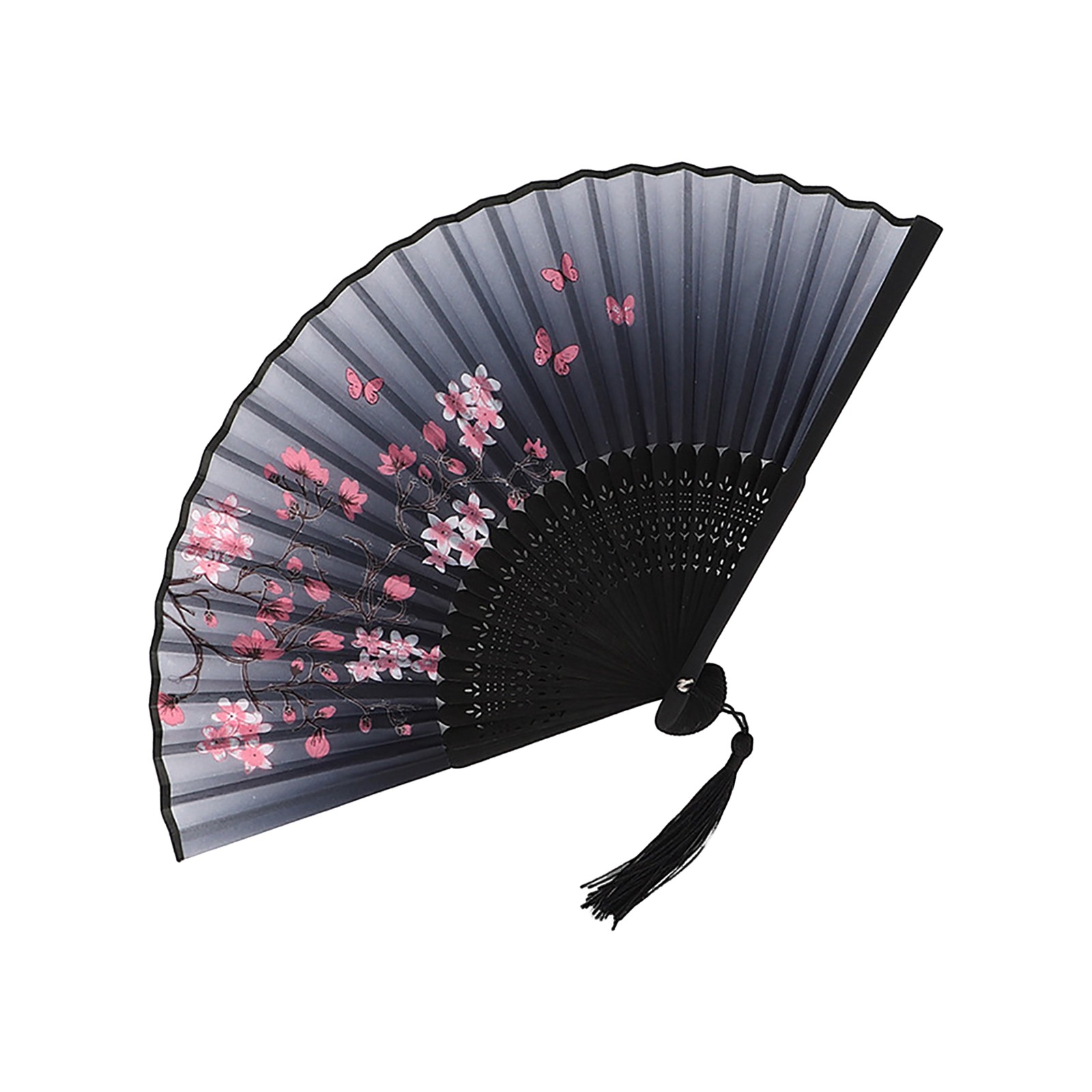 Abanico antiguo Abanico chino Abanico plegable antiguo Abanico de baile Abanicos de mano antiguos Artesanías decoradas Hanfu para fiestas de Halloween Artesanía: Oro