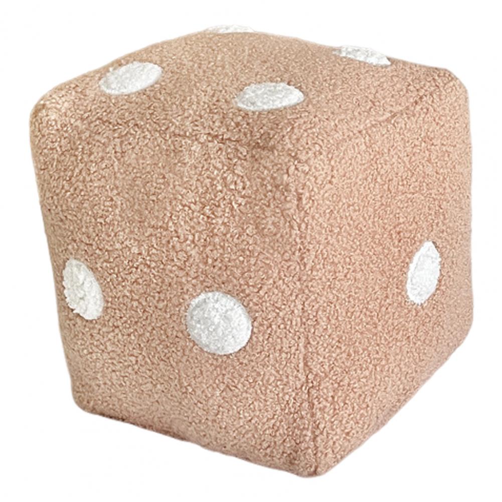 Dados travesseiro cubo cúbico de pelúcia pp algodão simulação dados volta apoio travesseiro de pelúcia almofada decorativa recheada almofada fofa: Rosa