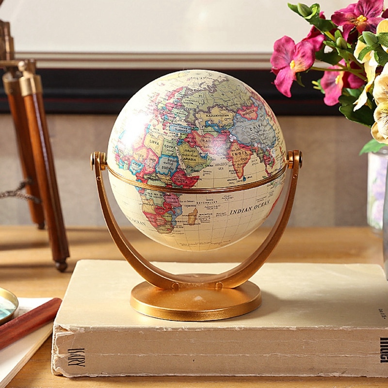 12cm retro glob 360 obracanie ziemi świat ocean mapa piłka dom salon biurko szkolne dekoracje ziemia świat ocean mapa bombki