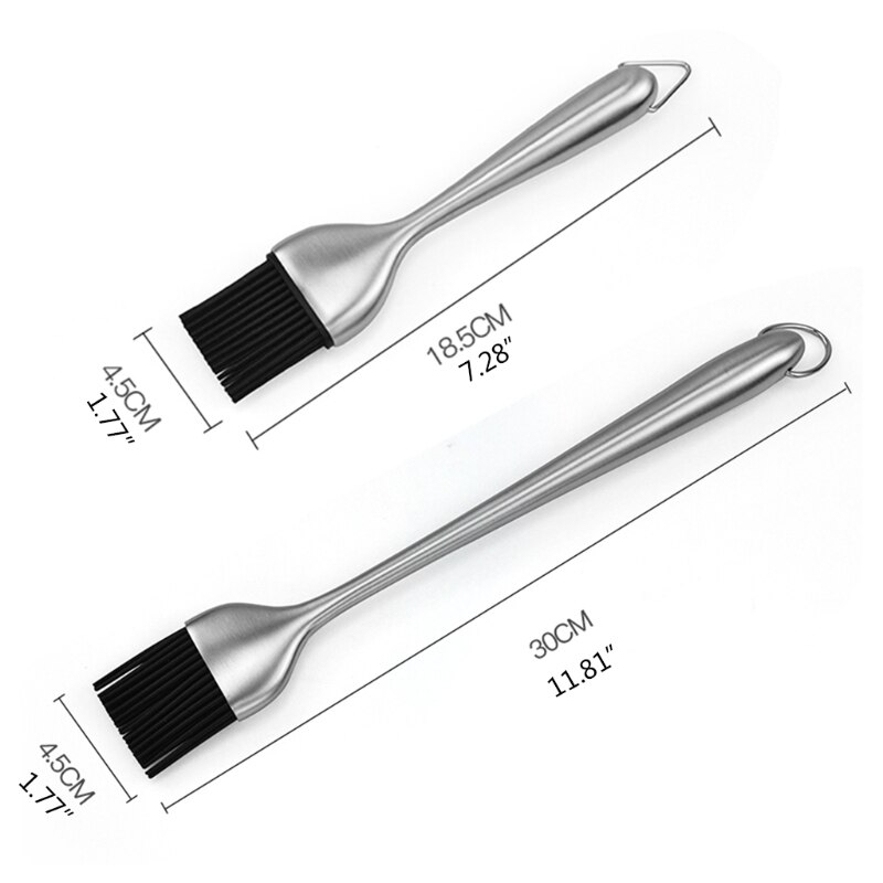 Portable Heat Resistant Barbecue Basting Brush Pastry Stainless Steel BBQ Outdoor Grill Gadget with Power of Steam DIY Accessori