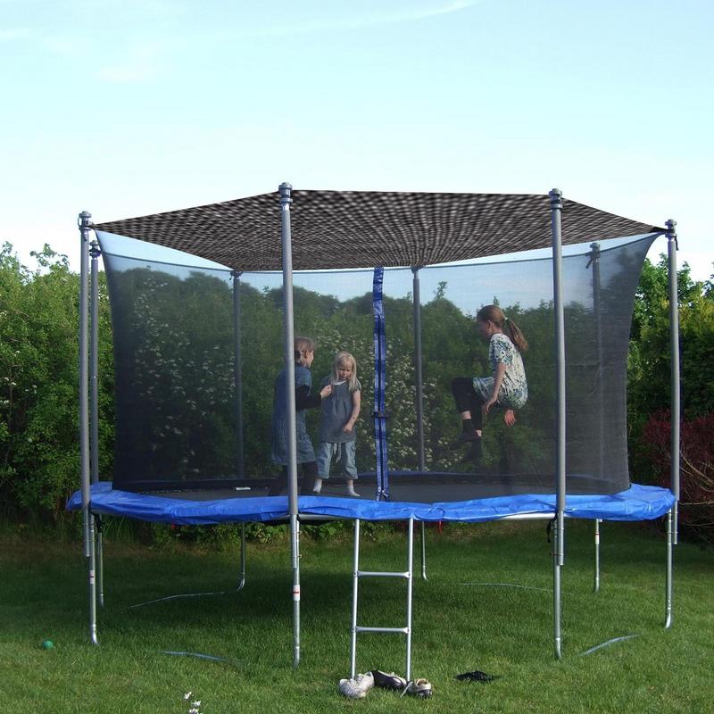 Trampoline sunshade net, trampoline sunshade canopy net, mesh material, trampoline protection tool for picnics, backyards, community