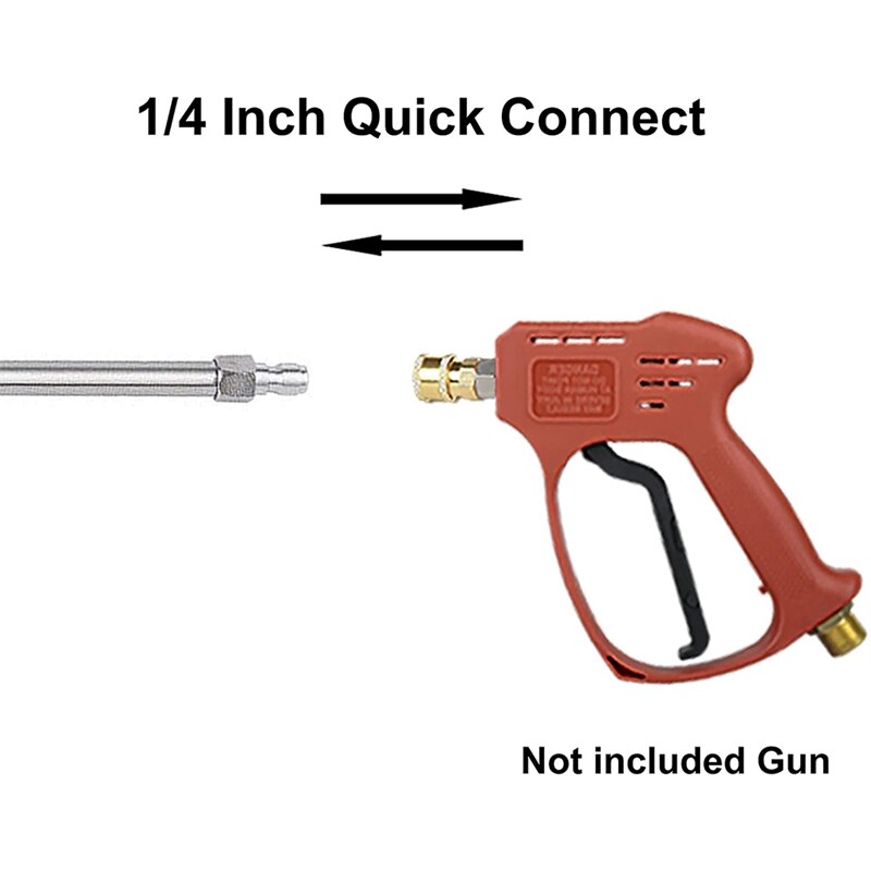 Cleaner Attachment, Pressure Washer Extension Wand with Pivoting Coupler,7 Nozzle Tips,1/4 Inch Quick Connect,17 Inch