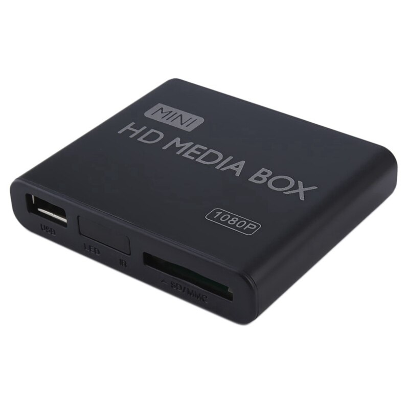 Mini Media Player 1080P Mini Hdd Media Box Tv Box Video Multimedia Speler Full Hd Met Sd Mmc kaartlezer Eu Plug