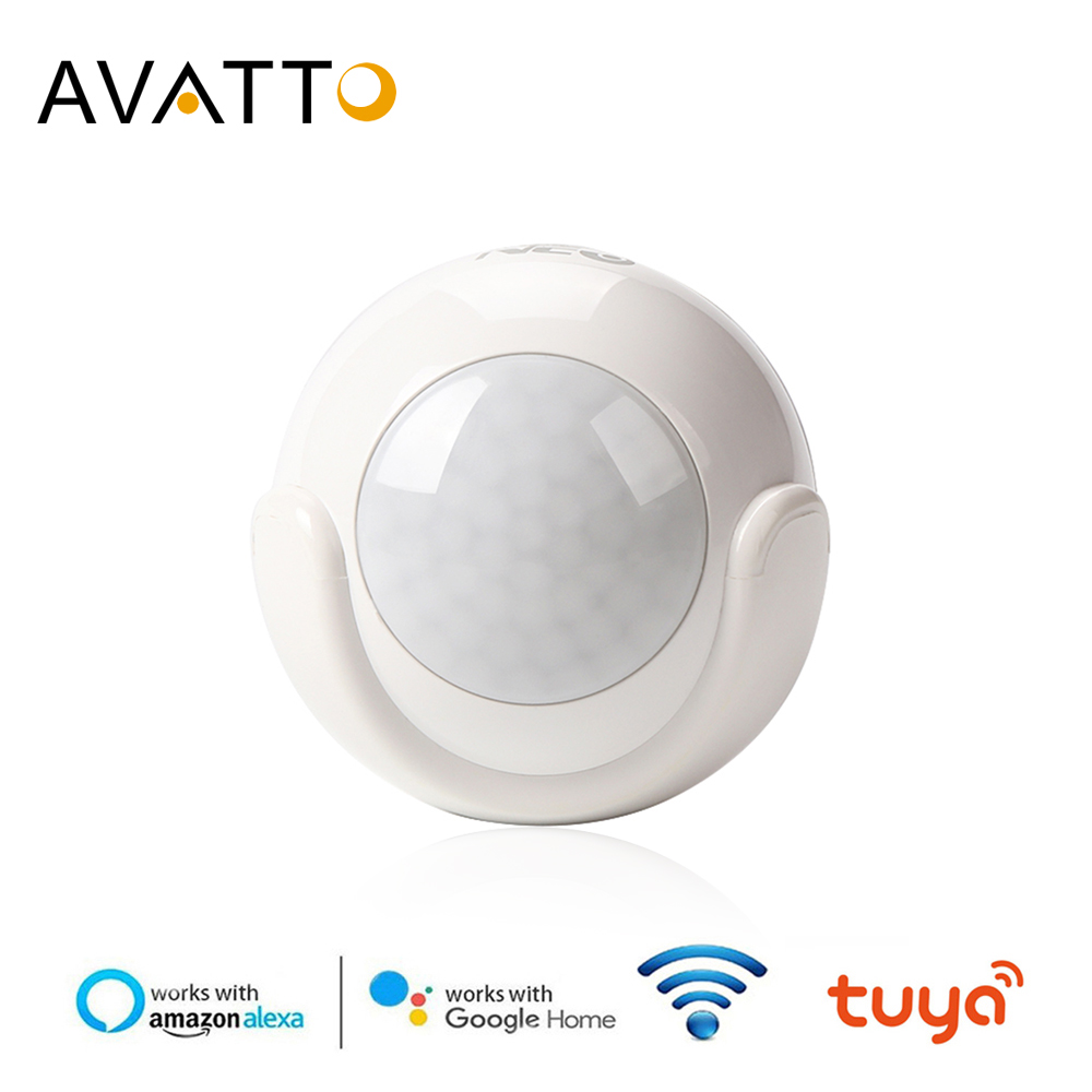 AVATTO Wifi Motion Sensor,Wireless Infrared Burglar Alarm System PIR Motion Dectector Work with Tuya APP Control Smart Home