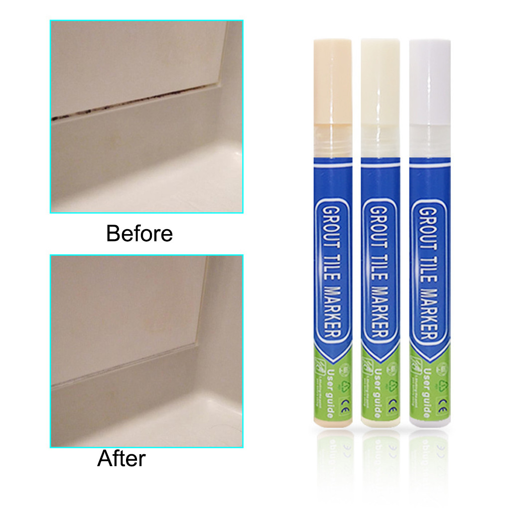 Pluma de estilismo para azulejos, rotulador impermeable y con lechada de moho para Reparación de Pintura de baño, marcador a prueba de agua, # W5