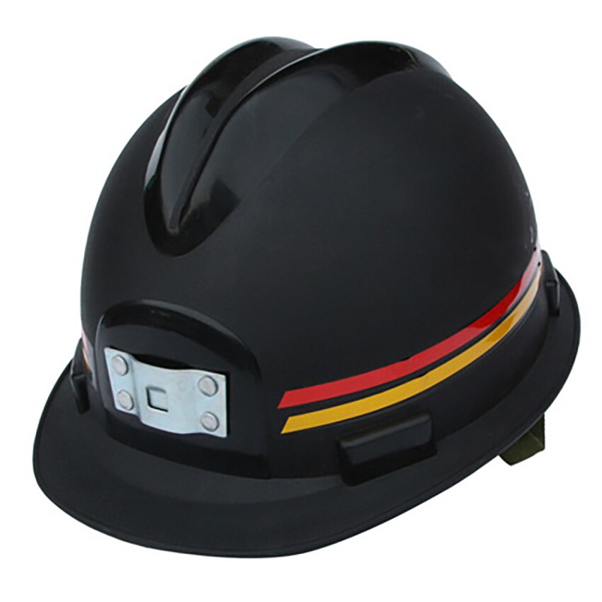 Miner's Safety Helmet Underground Working Helmet Damping Cotton Adjustable Hard Hat ABS Anti-static Miner hat for Construction: Black