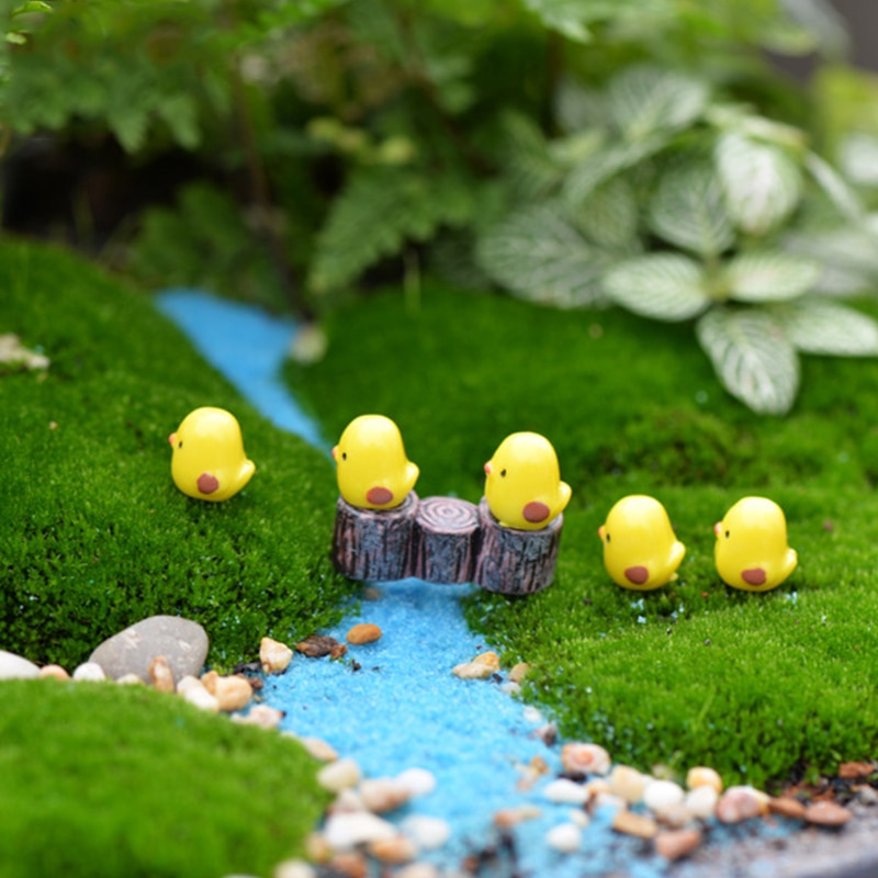 10 sztuka/paczka rzemiosło żywiczne mini bajki ogród bonsai wystrój mała żółta laska mała zabawka