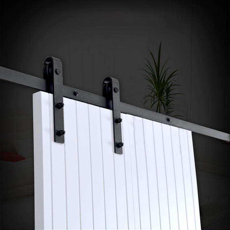 Rail de suspension pour porte coulissante HWC, 1 ensemble, porte de grange coulissante, poulie de Rail, Kit de quincaillerie, piste de placard