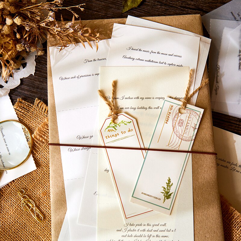 VanYi-Colección de poesías Vintage, 6 diseños, cartas en stock, letras de papel cuadradas, álbum de recortes, fabricación de tarjetas, proyecto de diario Bullet DIY