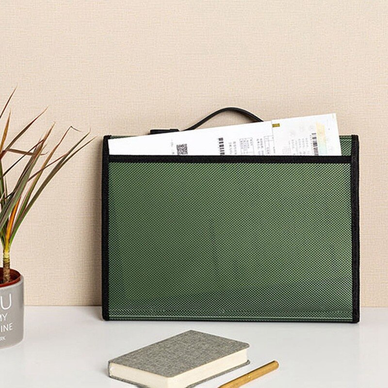 Fireproof Expanding File Folder Waterproof Document Organizer With A4 Resistant Pouch, With Zipper Closure