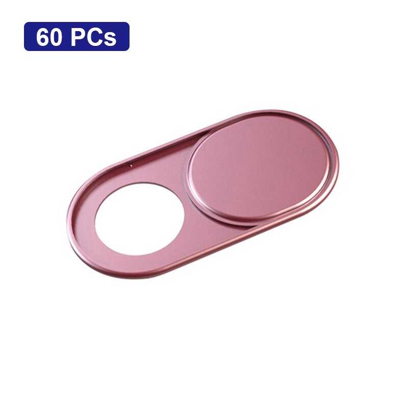 60PCs Webcam Coperchio Otturatore Slider Universale Per Il Iphone Smartphone Ipad Del Computer Portatile Tablet PC Macchina Fotografica Privacy Sticker Dropshipping: Rose Gold-Metal-Oval