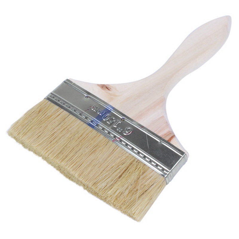 6 Inch Wide Wooden Handle Paint Brush Wall Painting Tool for Acrylic Oil Painting School Art Supplies Paint Brush