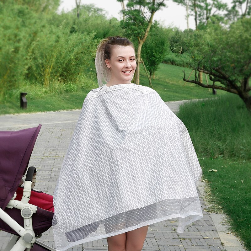 Fundas de lactancia para madres y bebés, tela de algodón transpirable, talla grande L,: GRAY