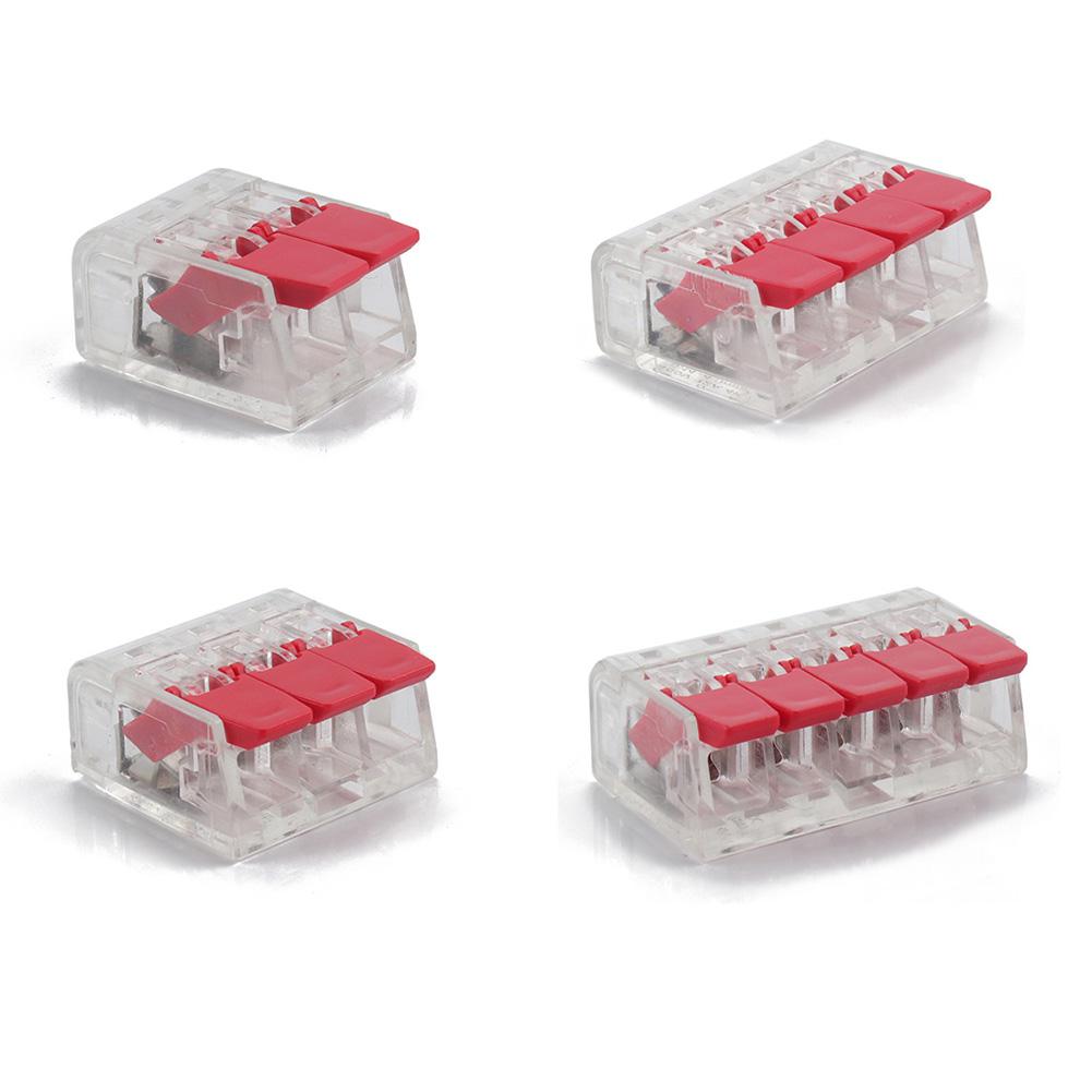 48 Pcs/box Car Quick Connect Terminal Red Blue Nylon PA Copper Nickel/Tin Plating Wire Connector Trailing Frog Power Terminal