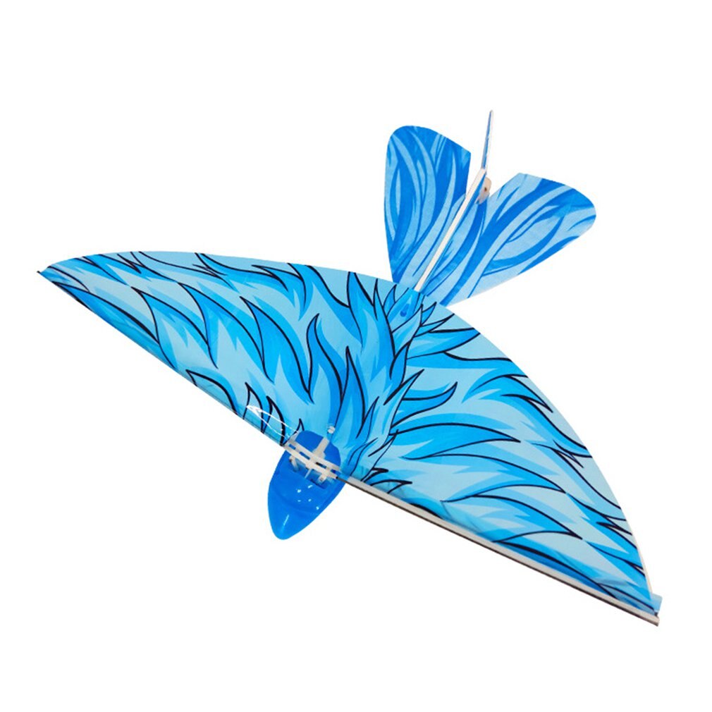 Télécommande Simulation oiseau volant 2.4G télécommande avion main lancer volant jouet éducatif: Bleu
