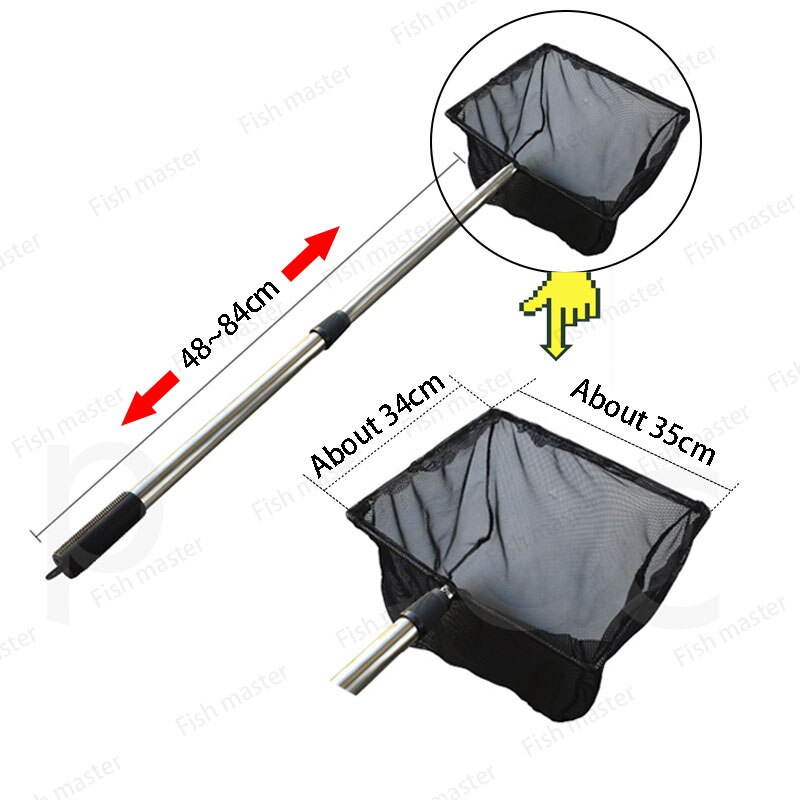 Pool Leaf Cleaning Net Skimmer+Telescopic Pole Detachable For Spa Koi Fish Pond Lightweight Easy-to-use Cleaning Tool