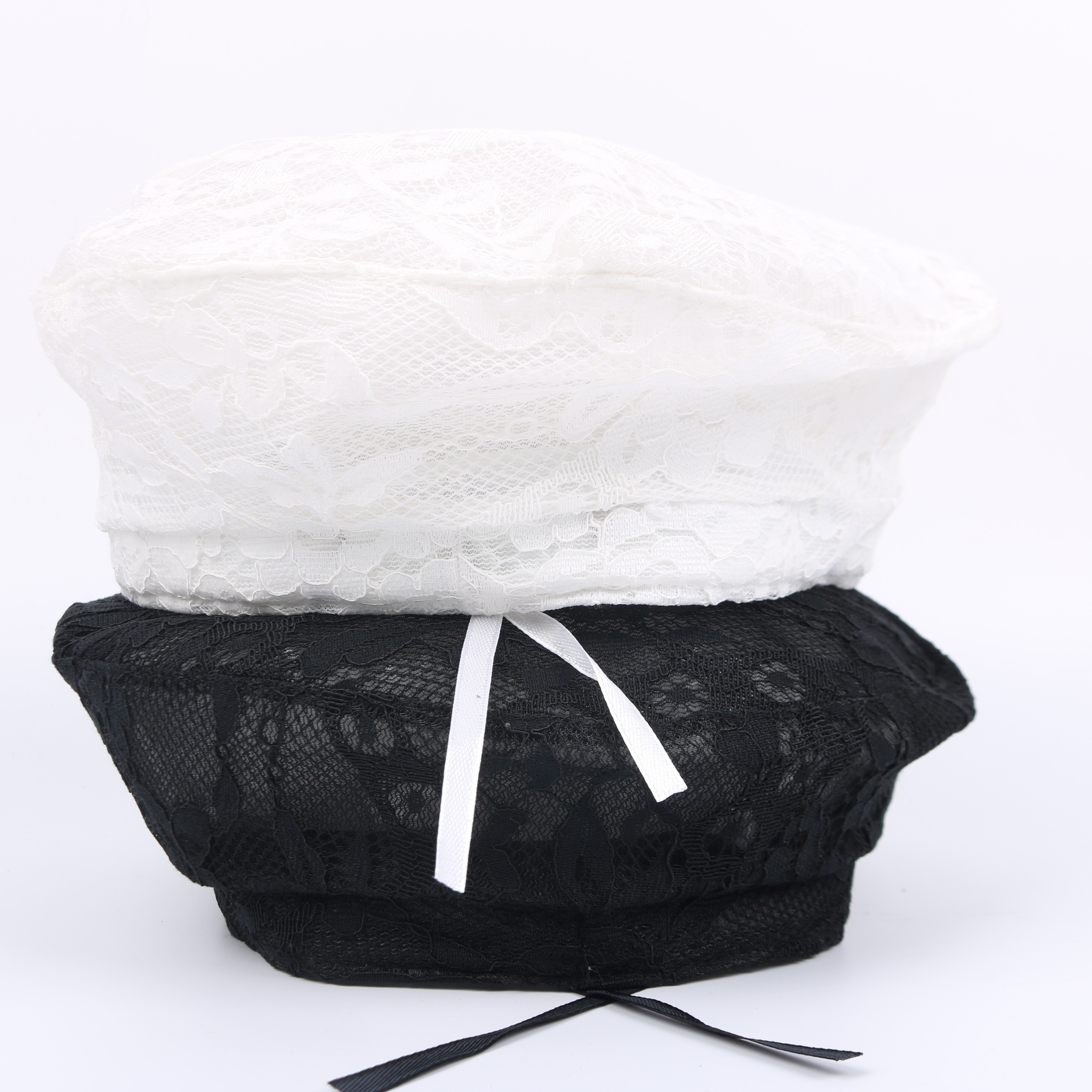 Lace Berets For Women Female Berets Spring Summer Girls Cute Black Berets