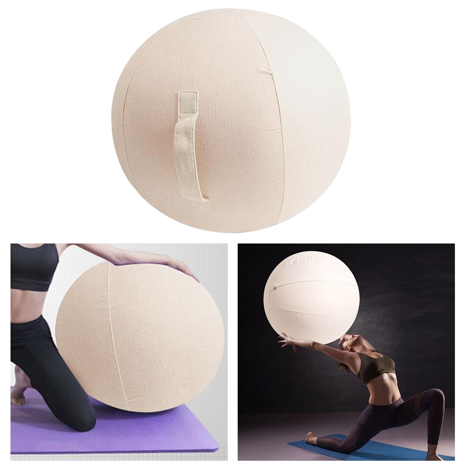 Stability Balance Ball Cover Training Ball Cover Yoga Ball Wrap for Home Pilates Gym Exercise Anti-slip Cover 45/55/65/75cm