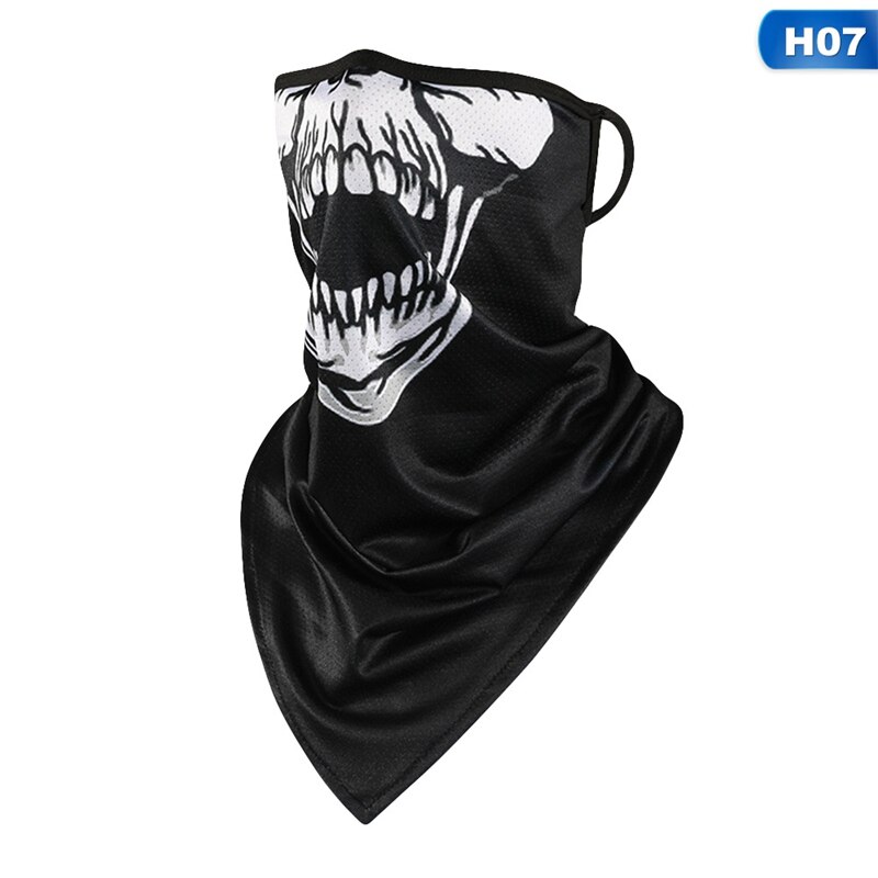 Visage Bandana oreille masque Rave cagoule écharpe cou guêtres Anti-poussière vent Protection moto vélo vélo cyclisme en plein air: H07