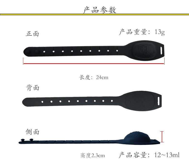 12ml- hand desinfektionsarmband silikon disponibel armband med disponibel armband