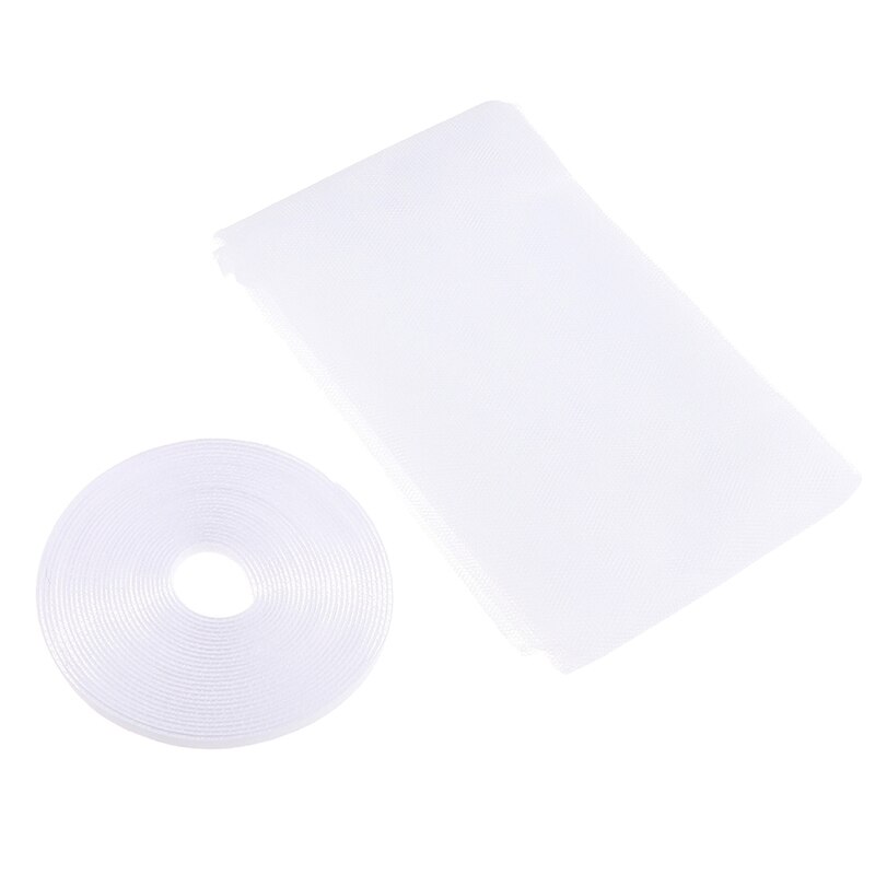 Wit vliegengordijn insectennet gaas zelfklevend klamboe 150 x 200cm raamhor anti-muggen deur vliegennetten