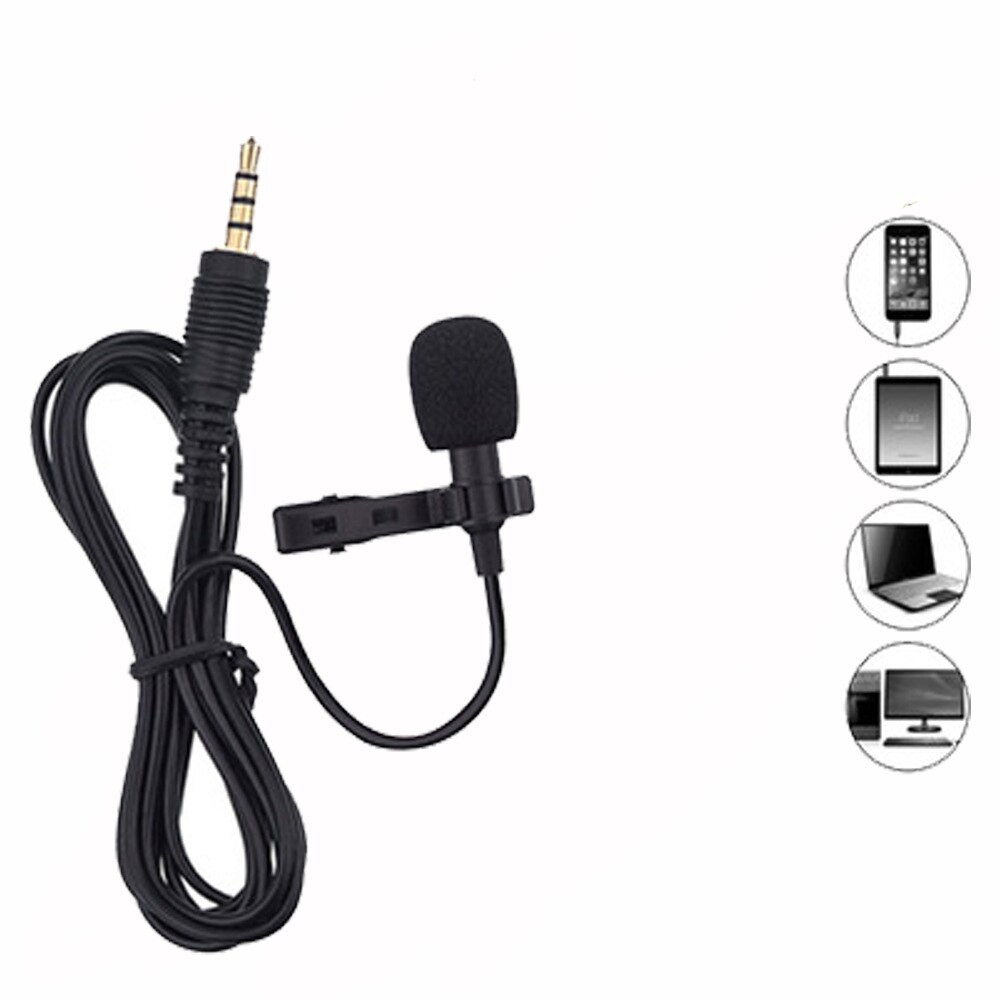 Portatile di Qualità Professionale Lavalier Microfono del Mic 3.5 millimetri Martinetti Omnidirezionale Clip-on Microfono per la Registrazione di Video In Diretta