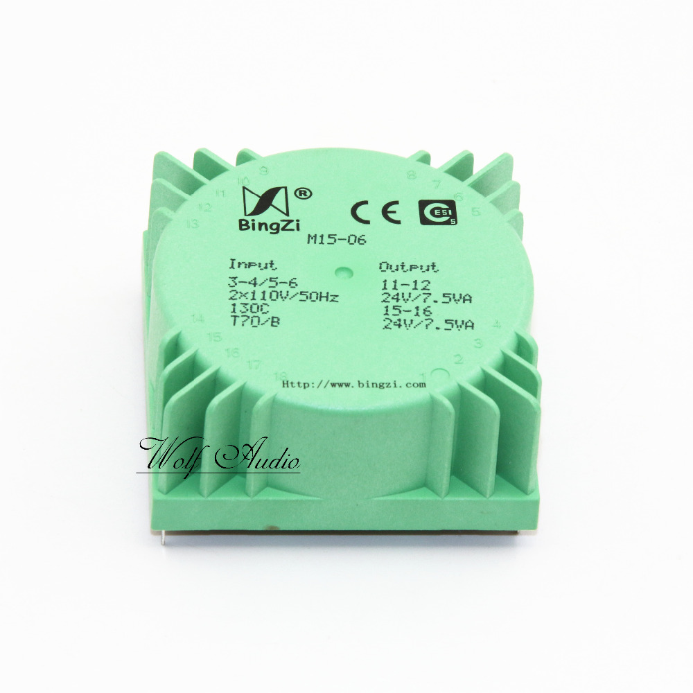 BingZi M15 Series15VA Sealed Toroidal Power Transformer 15W Dual 6V/9V/12V/15V/18V/21V/24V For DIY Audio DAC Decoder Preamp: Brown