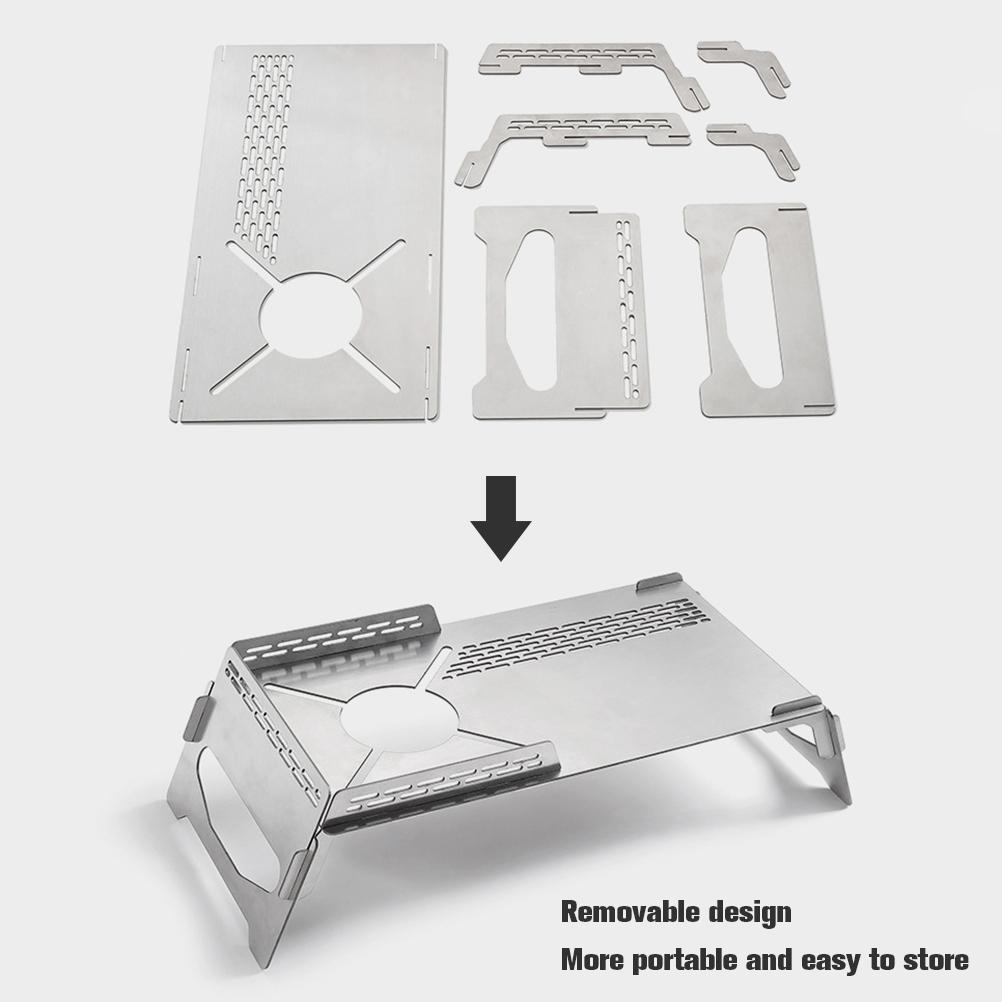 Portable Camping Table Heat Shield Gas Stove Stand Windshield Camping Stove Folding Table Gas Burners Accessories