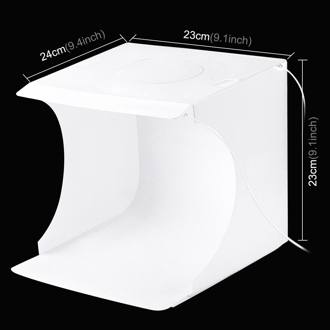 PULUZ Mini Photo Studio Light Box with 2 LED Panels Folding Portable Photo Light Shooting Tent Box Kit with 6 Colors Backdrop