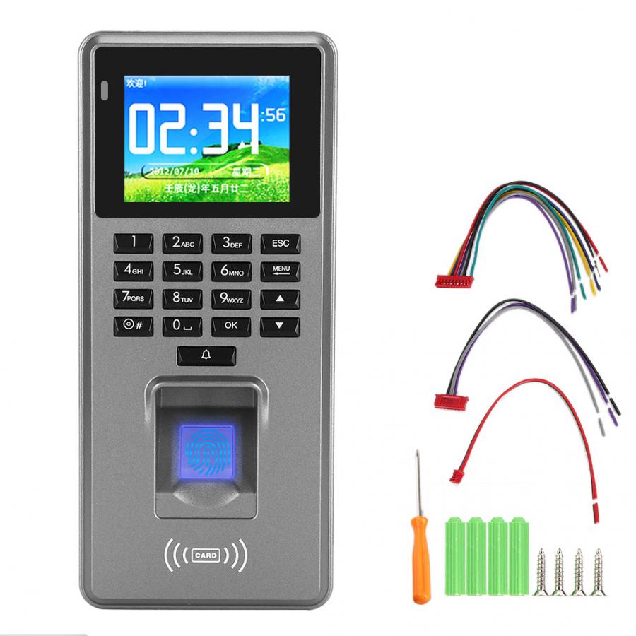 Sistema de Control de Acceso RFID para la máquina de asistencia de 125KHz TFT Wiegand 26 huellas dactilares contraseña