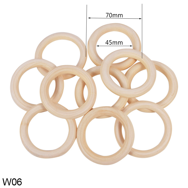 Anillos de madera sin terminar, varios tamaños, anillos circulares de madera Natural de Color sólido para joyería artesanal de macramé, aros de madera decorativos: Nogal negro