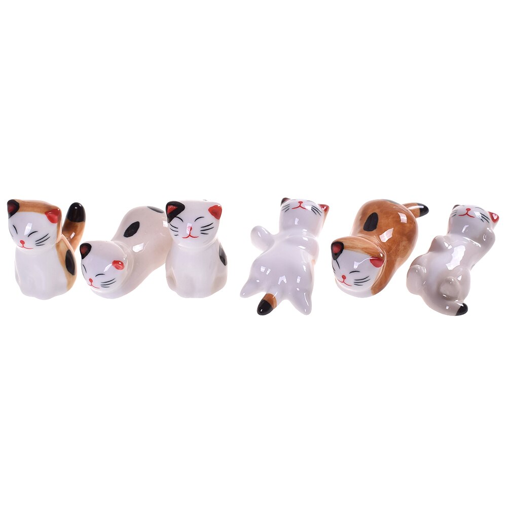 6 stk / sett katt spisepinner gafler holder spisepinner holder skje holder spisepinner pute spisepinne resten hjem dekorasjon
