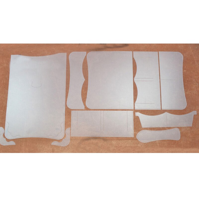 1 Set Durable Pvc Sewing Pattern for DIY Women Leather Wallet Handmade Leather Craft Template