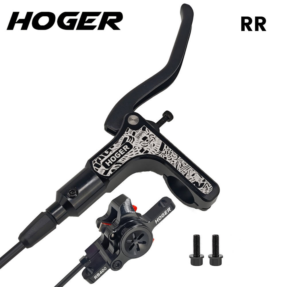HOGER MTB Fahrrad Hydraulische Scheibenbremse Set 160mm Rotoren Öl Bremssattel Platte Vorne Hinten Mountainbike Klemme 22,2mm Griff EINE Säule