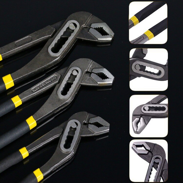 multifunctional plier 8" Water Pump Pliers Quick-release Plumbing Pliers Straight Jaw Groove Joint Plier Set